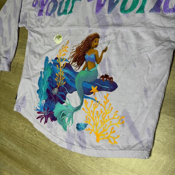 DISNEY Parks Ariel Spirit Jersey Part of Your World Live Action Tie Dye Small - Picture 8 of 13